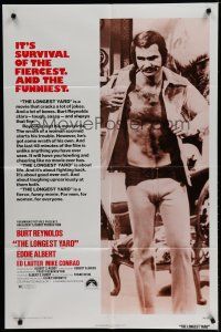 6w445 LONGEST YARD 1sh '74 Robert Aldrich prison football comedy, full-length Burt Reynolds!