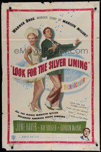6w446 LOOK FOR THE SILVER LINING 1sh '49 art of June Haver & Ray Bolger dancing, Gordon MacRae