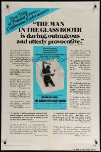 6w469 MAN IN THE GLASS BOOTH 1sh '74 directed by Arthur Hiller, Maximilian Schell!