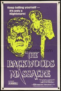 6w486 MIDNIGHT 1sh R85 Lawrence Tierney, The Backwoods Massacre!