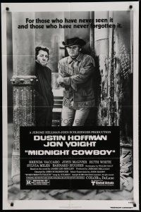6w487 MIDNIGHT COWBOY 1sh R80 Dustin Hoffman, Jon Voight, John Schlesinger classic!
