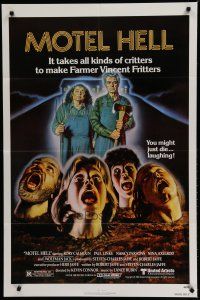 6w497 MOTEL HELL 1sh '80 it takes all kinds of critters to make Farmer Vincent Fritters!