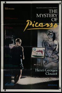 6w505 MYSTERY OF PICASSO 1sh R86 Le Mystere Picasso, Henri-Georges Clouzot & Pablo!