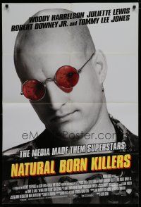 6w511 NATURAL BORN KILLERS style B 1sh '94 Oliver Stone, Woody Harrelson & Juliette Lewis!