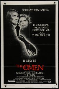 6w547 OMEN style F 1sh '76 Gregory Peck, Lee Remick, Satanic horror, you have been warned!