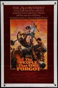 6w581 PEOPLE THAT TIME FORGOT 1sh '77 Edgar Rice Burroughs, a lost continent shut off by ice!