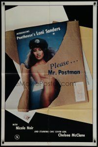 6w599 PLEASE... MR. POSTMAN 1sh '81 introducing Penthouse's sexy naked mail girl Loni Sanders!