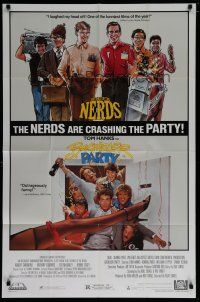 6w655 REVENGE OF THE NERDS/BACHELOR PARTY 1sh '84 double-feature, the nerds crash the party!