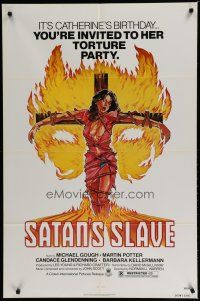 6w696 SATAN'S SLAVE 1sh '79 it's Catherine's birthday, you're invited to her torture party!