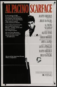 6w702 SCARFACE 1sh '83 Al Pacino as Tony Montana, Brian De Palma, Oliver Stone!