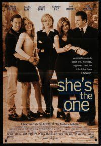 6w717 SHE'S THE ONE style B int'l DS 1sh '96 Edward Burns, Jennifer Aniston, Bahns, Cameron Diaz!