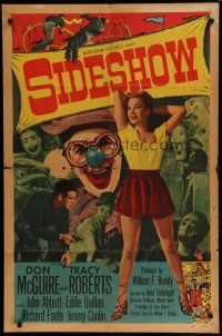 6w722 SIDESHOW 1sh '50 T-man Don McGuire goes undercover at carnival & busts jewel smugglers!