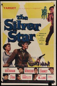 6w728 SILVER STAR 1sh '55 Lon Chaney, Marie Windsor, Edgar Buchanan, trigger-mad renegades!