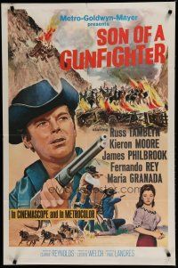6w748 SON OF A GUNFIGHTER 1sh '66 Russ Tamblyn as Johnny Ketchum, Kieron Moore, western art!
