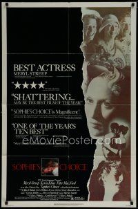 6w750 SOPHIE'S CHOICE 1sh '82 Alan J. Pakula directed, Meryl Streep, Kevin Kline, Peter MacNicol