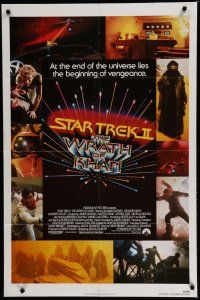 6w764 STAR TREK II 1sh '82 The Wrath of Khan, Leonard Nimoy, William Shatner, sci-fi sequel!