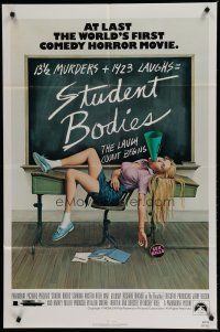 6w785 STUDENT BODIES 1sh '81 sex kills, gruesome Morgan Kane high school horror art!