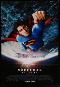 6w800 SUPERMAN RETURNS int'l advance DS 1sh '06 Bryan Singer, image of Brandon Routh in costume!