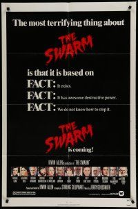 6w804 SWARM 1sh '78 directed by Irwin Allen, Michael Caine, Katharine Ross, it is based on fact!