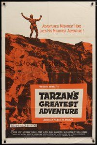 6w819 TARZAN'S GREATEST ADVENTURE 1sh '59 hero Gordon Scott lives his mightiest adventure!