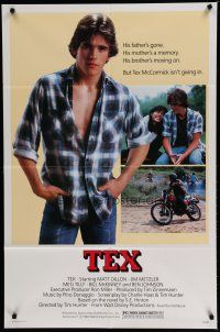 6w832 TEX 1sh '82 young Matt Dillon, Meg Tilly & Emilio Estevez, from S.E. Hinton's novel!