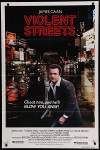6w843 THIEF int'l 1sh '81 Michael Mann, cool image of James Caan, Violent Streets!