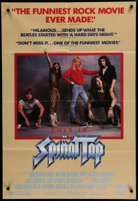 6w845 THIS IS SPINAL TAP 1sh '84 Rob Reiner rock & roll cult classic, great band portrait!