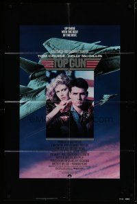 6w874 TOP GUN 1sh '86 great image of Tom Cruise & Kelly McGillis, Navy fighter jets!