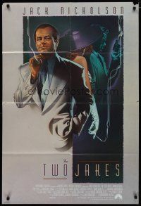 6w892 TWO JAKES int'l 1sh '90 cool art of smoking Jack Nicholson by Rodriguez!