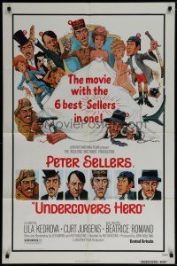 6w900 UNDERCOVERS HERO 1sh '75 Peter Sellers & the most WANTED women in France!