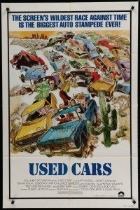 6w914 USED CARS int'l 1sh '80 Robert Zemeckis, great completely different art by Kossin!