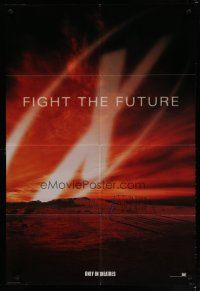 6w985 X-FILES style C int'l teaser DS 1sh '98 David Duchovny, Gillian Anderson, Fight the Future!