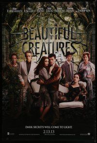 6x118 BEAUTIFUL CREATURES teaser DS 1sh '13 Alden Ehrenreich, Alice Englert, Jeremy Irons!