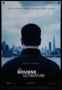 6x145 BOURNE ULTIMATUM teaser DS 1sh '07 Matt Damon is Jason Bourne, cool different image!
