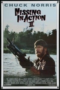 6x150 BRADDOCK: MISSING IN ACTION III int'l 1sh '88 great image of Chuck Norris w/machine gun!