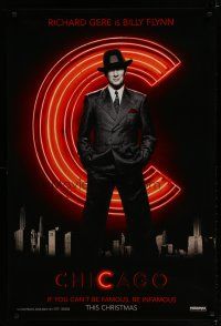 6x173 CHICAGO teaser 1sh '02 great full-length image of Richard Gere as Billy Flynn!