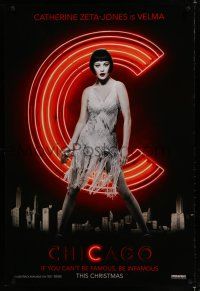 6x176 CHICAGO teaser DS 1sh '02 sexy dancer Catherine Zeta-Jones as Velma!