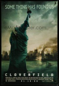6x189 CLOVERFIELD advance 1sh '08 wild image of destroyed New York & Lady Liberty decapitated!