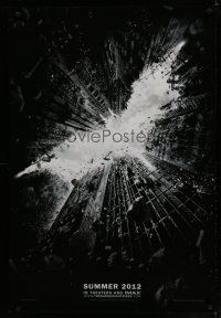 6x215 DARK KNIGHT RISES teaser DS 1sh '12 cool image of Batman's cowl in broken buildings!