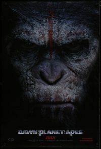 6x221 DAWN OF THE PLANET OF THE APES style A teaser DS 1sh '14 super close-up of Caesar!
