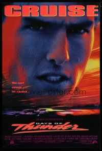 6x222 DAYS OF THUNDER 1sh '90 close image of angry NASCAR race car driver Tom Cruise!