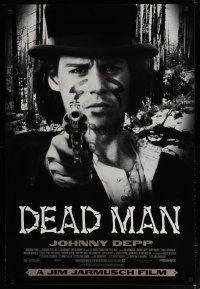 6x223 DEAD MAN 1sh '96 great image of Johnny Depp pointing gun, Jim Jarmusch's mystic western!