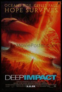6x227 DEEP IMPACT advance DS 1sh '98 Robert Duvall, Tea Leoni, Heaven & Earth are about to collide!