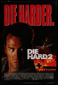 6x246 DIE HARD 2 1sh '90 tough guy Bruce Willis is in the wrong place at the right time!