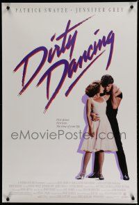 6x249 DIRTY DANCING 1sh '87 great different image of Patrick Swayze & Jennifer Grey dancing!