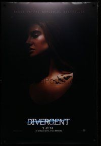 6x251 DIVERGENT teaser DS 1sh '14 cool image of sexy Shailene Woodley!