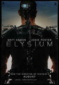 6x266 ELYSIUM teaser DS 1sh '13 Matt Damon, Jodie Foster, Sharlto Copley, sci-fi action!