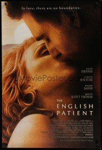 6x273 ENGLISH PATIENT 1sh '96 Ralph Fiennes & Kristin Scott Thomas kiss close-up!