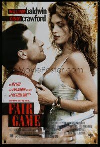 6x284 FAIR GAME DS 1sh '95 sexy Cindy Crawford & William Baldwin as cop on the edge!