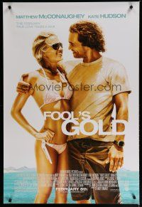 6x313 FOOL'S GOLD advance 1sh '08 cool image of Matthew McConaughey & sexy Kate Hudson!